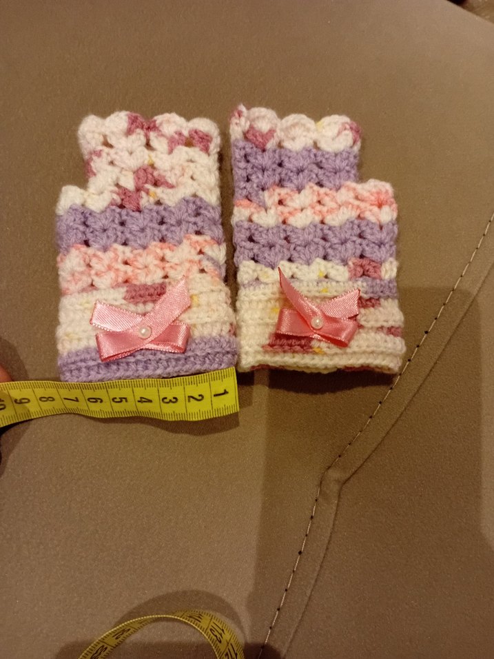 Çok Renkli Örgü Bohem çocuk Eldiveni - Görsel 4