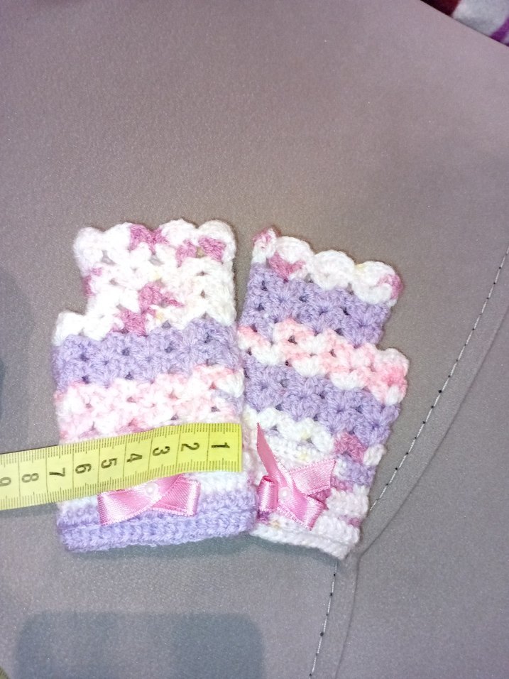 Çok Renkli Örgü Bohem çocuk Eldiveni - Görsel 5