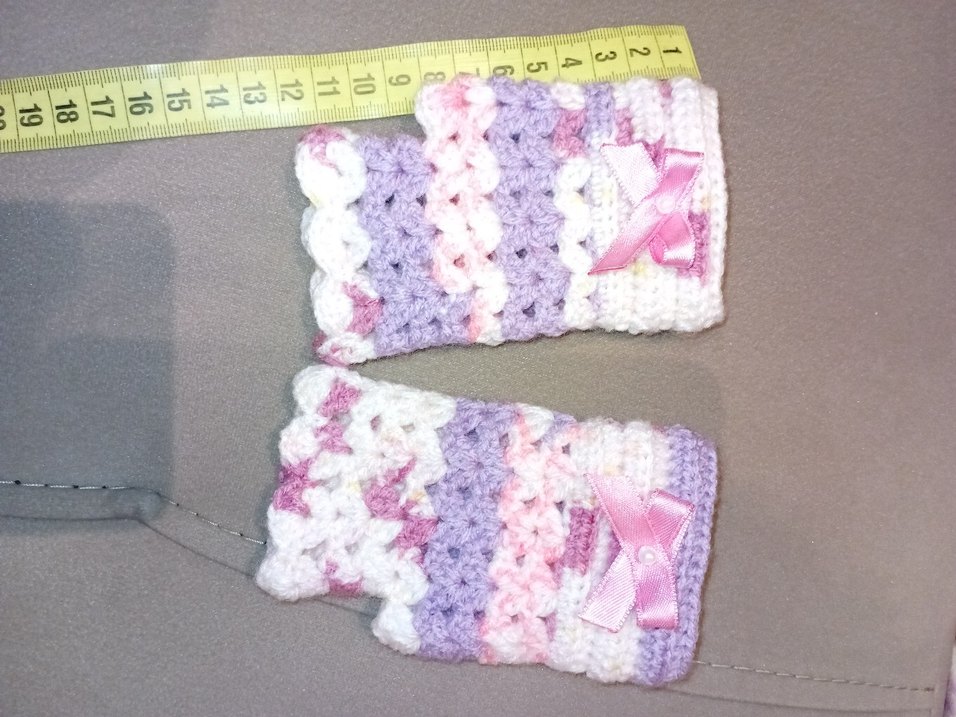 Çok Renkli Örgü Bohem çocuk Eldiveni - Görsel 3