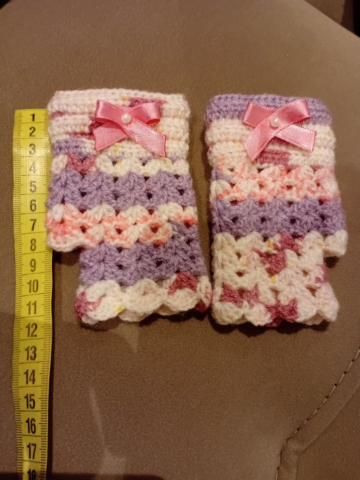 Çok Renkli Örgü Bohem çocuk Eldiveni - Görsel 2