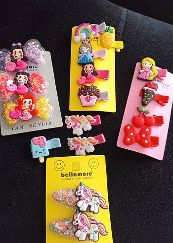 Çok Renkli Pop Kültür Çocuk Toka Seti - Görsel 2