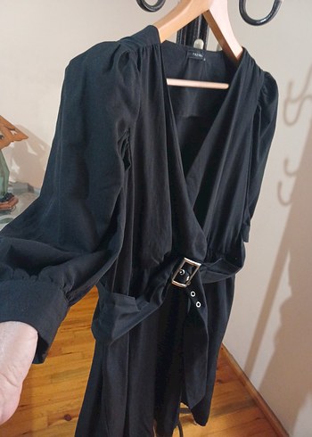 Trendyol Büyükbeden Kruvaze Elbise - Görsel 5