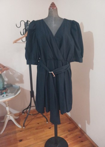 Trendyol Büyükbeden Kruvaze Elbise - Görsel 3