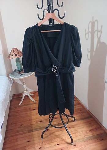 Trendyol Büyükbeden Kruvaze Elbise - Görsel 8