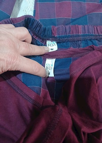 Bordo Erkek Pamuklu Pijama Takımı - Görsel 8