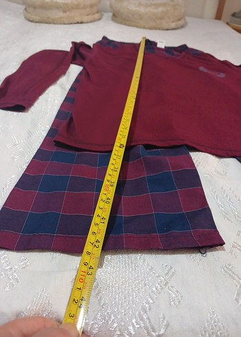 Bordo Erkek Pamuklu Pijama Takımı - Görsel 6