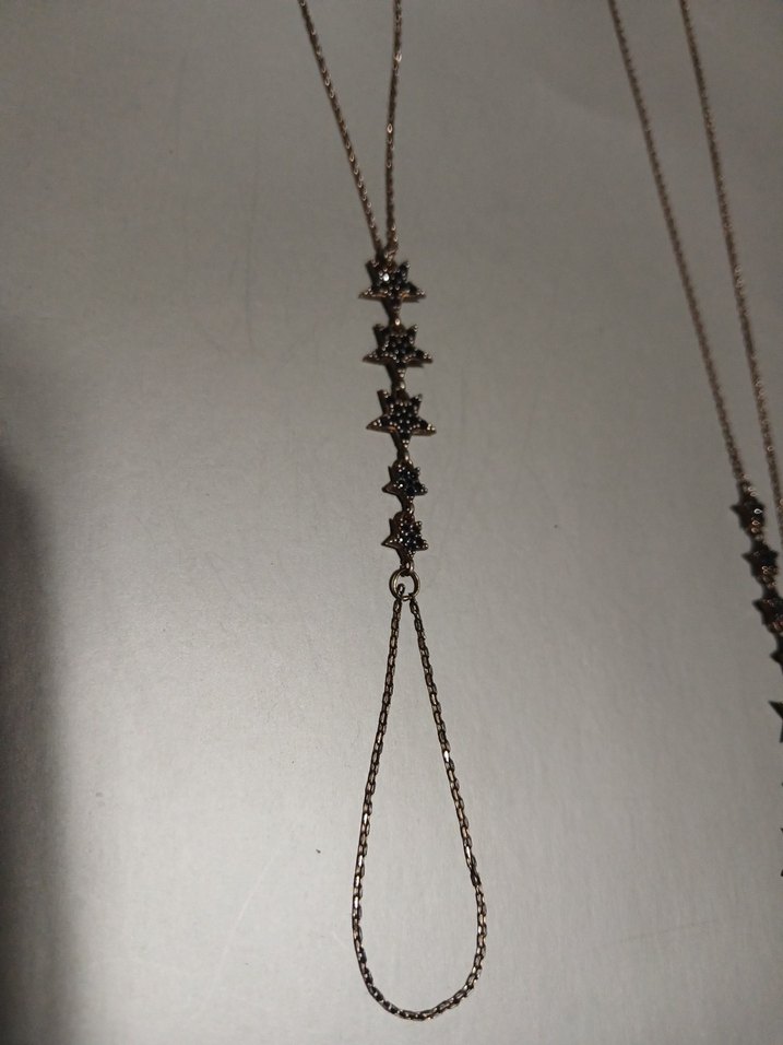 925 Siyah Kayan Yıldızlar Rose Şahmeran - Görsel 2