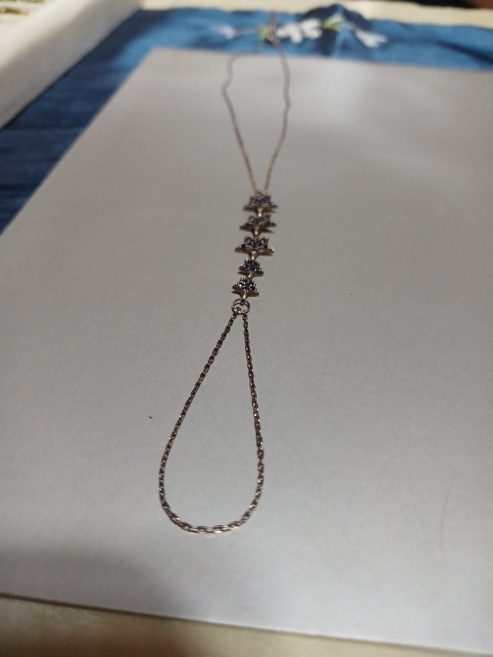 925 Siyah Kayan Yıldızlar Rose Şahmeran - Görsel 3