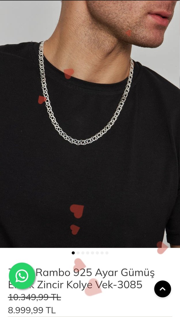 925  Unisex Kalın Kolye 18.83 gr - Görsel 5