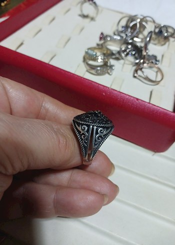 925 Bohem Vintage Erkek Yüzük 12.73 gr - Görsel 3