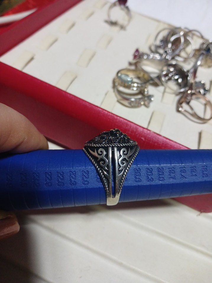 925 Bohem Vintage Erkek Yüzük 12.73 gr - Görsel 4