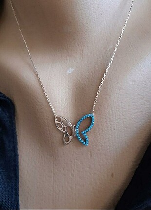 Sterling silver Gümüş kelebek kolye