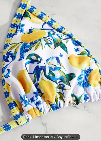 Sarı Bağlamalı Bohem Bikini Takımı - Görsel 3