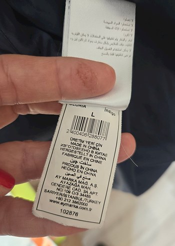 Parlak Lacivert Fermuarlı Kadın Mont - Görsel 4