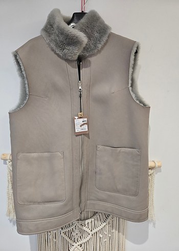 Network , gri-bej deri yelek - Görsel 6