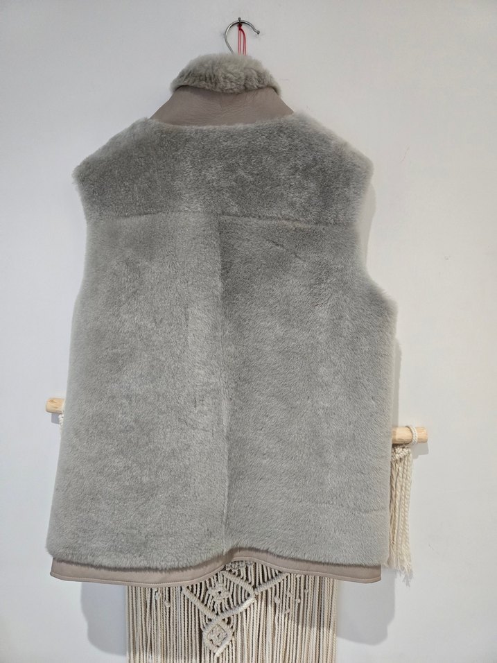 Network , gri-bej deri yelek - Görsel 2