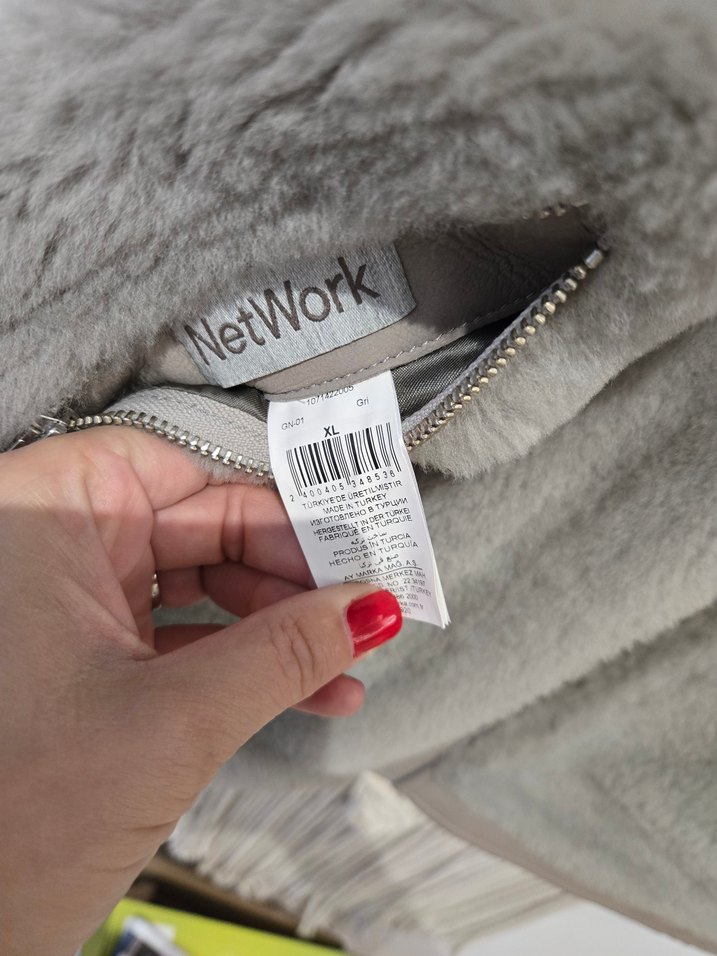 Network , gri-bej deri yelek - Görsel 3