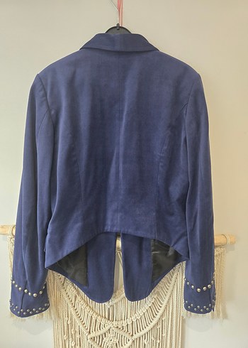 Laci,sax mavi, kadife ceket - Görsel 4