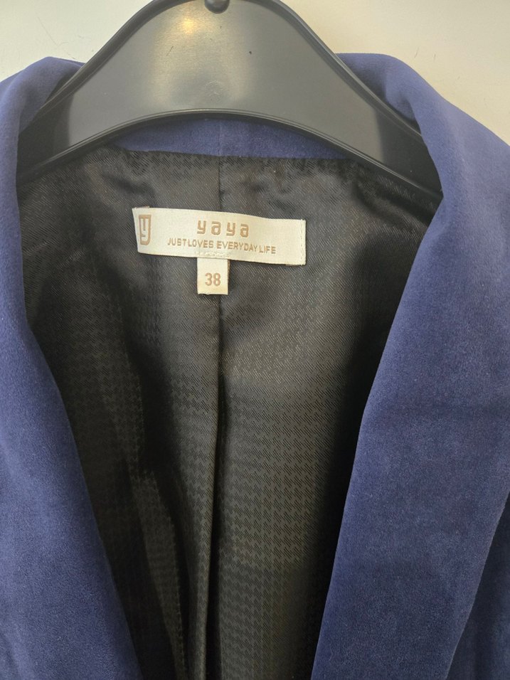 Laci,sax mavi, kadife ceket - Görsel 2