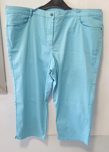 Mavi lycralı kumaş pantolon 