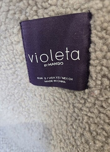 s Beden gri Renk Violet Mango, dışı nubuk gri kaban