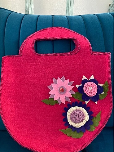 El işi keçe çanta - Görsel 5