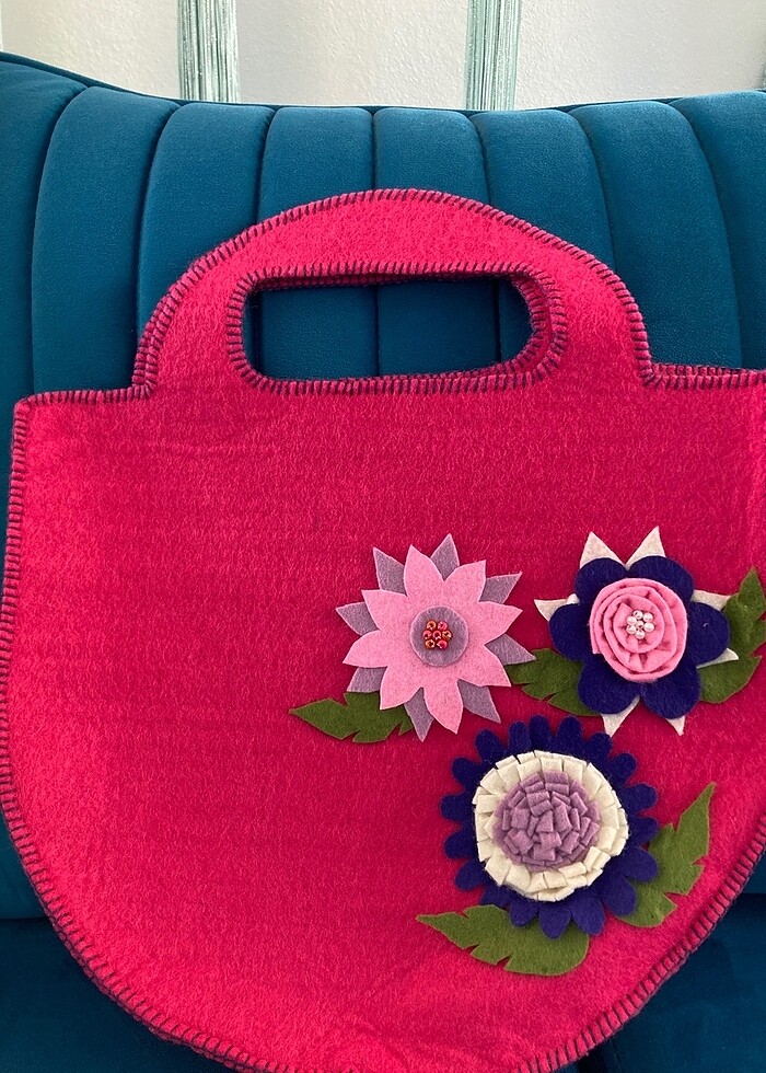 El işi keçe çanta - Görsel 5