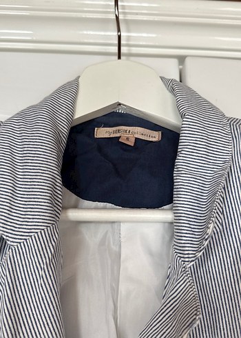 s Beden Gri Düğmeli Kadın Blazer Ceket