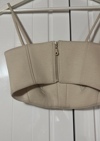 Bej Straplez Mini Bustiyer - Görsel 4