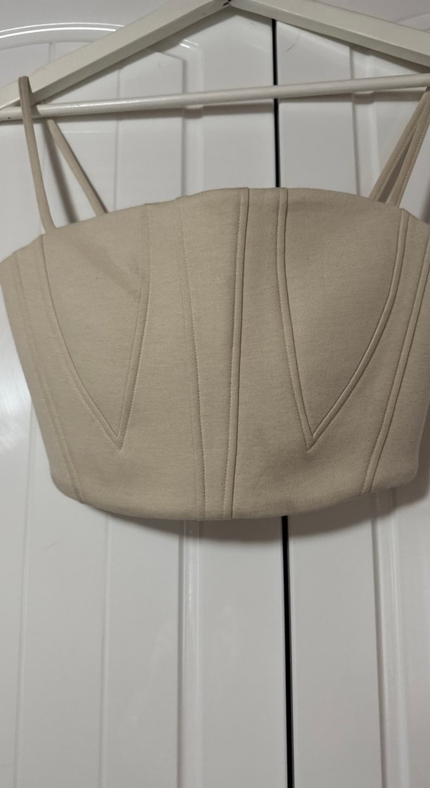 Bej Straplez Mini Bustiyer - Görsel 2