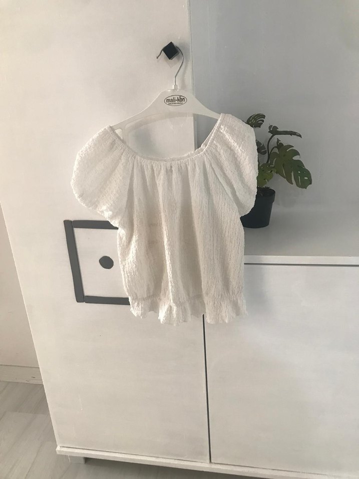 Kız Çocuk Beyaz Keten Fırfırlı Elbise - Görsel 2