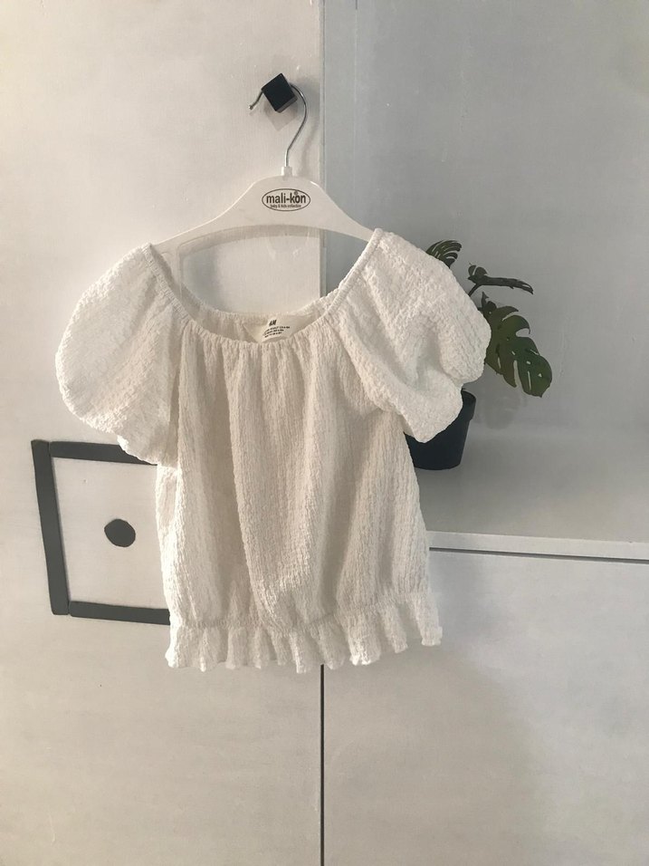 Kız Çocuk Beyaz Keten Fırfırlı Elbise - Görsel 3