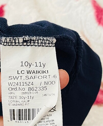 11-12 Yaş Beden lacivert Renk Sweatshirt