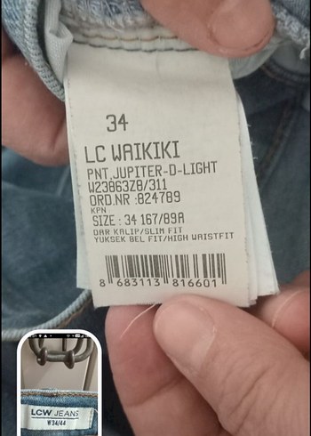 44 Beden Mavi Rahat Kesim Kadın Kot Pantolon