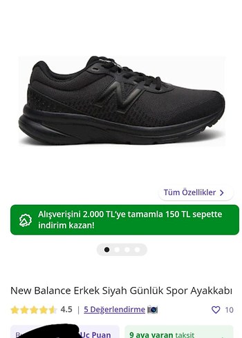 New Balance Siyah Erkek Spor Ayakkabı