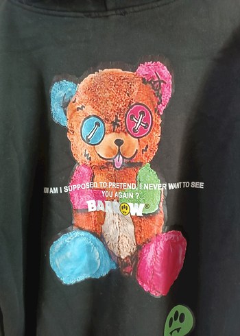 Siyah Ayıcıklı Kadın Sweatshirt - Görsel 4