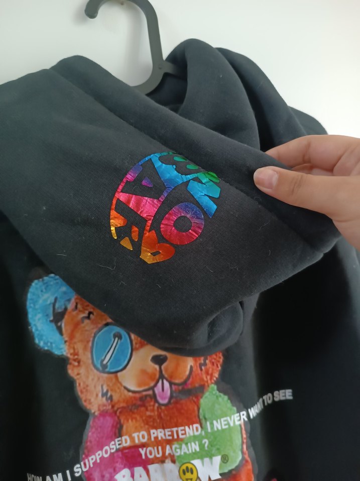 Siyah Ayıcıklı Kadın Sweatshirt - Görsel 5