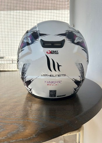 Mor Baskılı Mt Motosiklet Kaskı m beden - Görsel 2