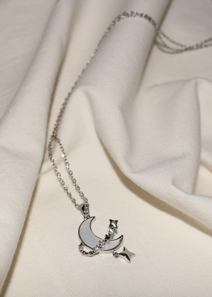 Ay Çelik Kolye  - Görsel 2