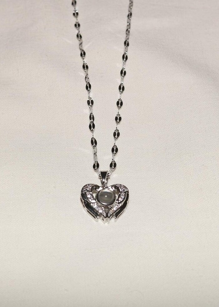 Seni seviyorum yazılı çelik kolye - Görsel 2