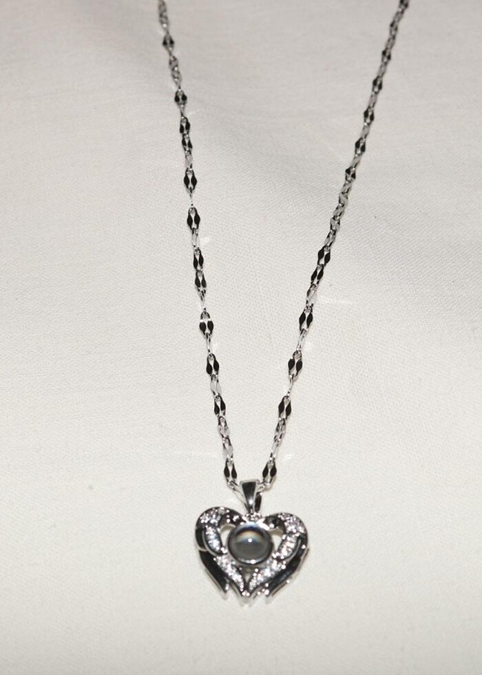 Seni seviyorum yazılı çelik kolye - Görsel 3