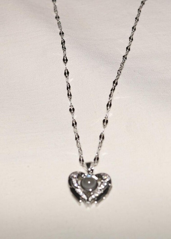 Seni seviyorum yazılı çelik kolye - Görsel 4