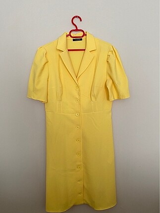 Trendyol & Milla Trendyolmilla sarı gömlek elbise