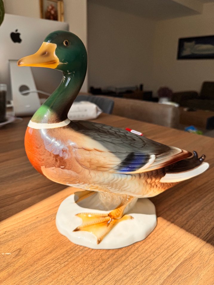 Renkli Seramik Goebel  Ördek Figürü - Görsel 3