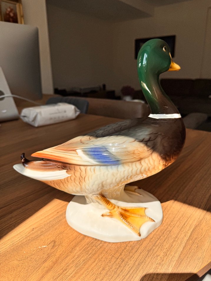 Renkli Seramik Goebel  Ördek Figürü - Görsel 4