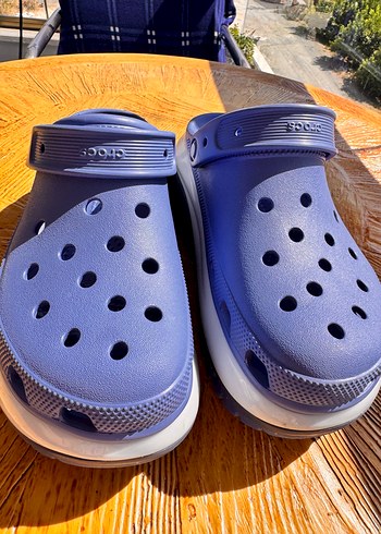 Kadın Platform crocs Topuklu Mor Kauçuk Terlik - Görsel 5