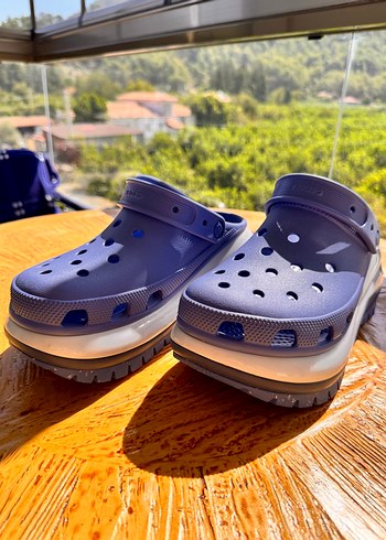 Kadın Platform crocs Topuklu Mor Kauçuk Terlik - Görsel 8