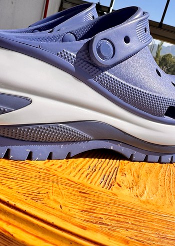 Kadın Platform crocs Topuklu Mor Kauçuk Terlik - Görsel 6