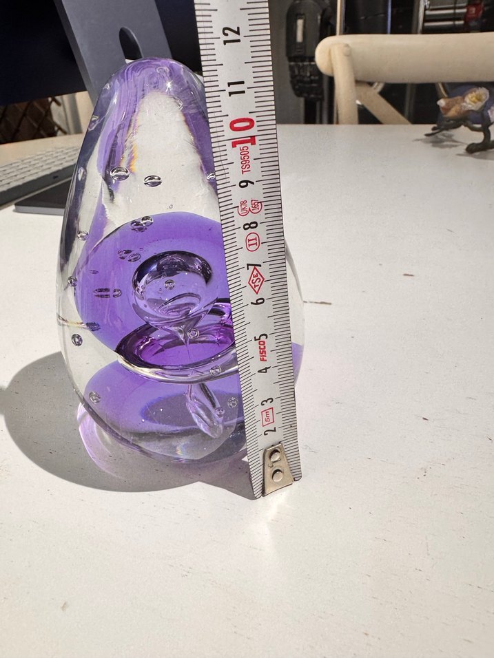 Işıltılı Mor Cam Vazo Murano - Görsel 4