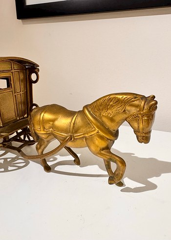 Altın Renk At pirinç at arabası ve At Arabası Biblo - Görsel 3